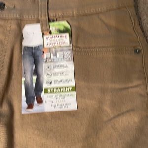 NWT TAN MENS LEVI STRAISS SIGNATURE STRAIGHT LEG JEANS 33/32